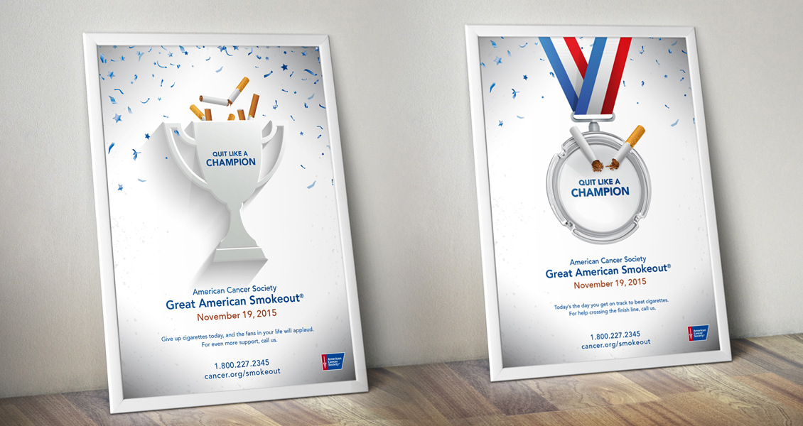 American Cancer Society Great American Smokeout, Quit Like A Champion Posters